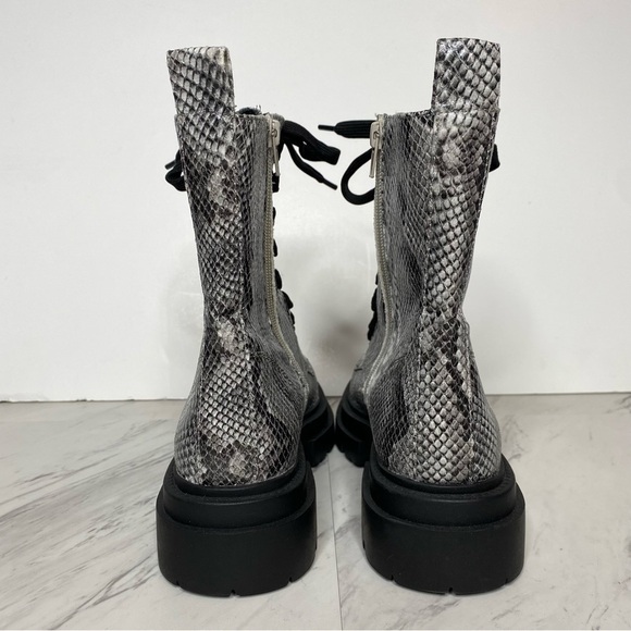 New! DV Dolce Vita Flume Snakeskin Faux Leather Lace Up Bootie 8 1/2 - Picture 3 of 14